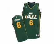 Men's Adidas Utah Jazz #6 Joe Johnson Swingman Green Alternate NBA Jersey