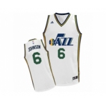 Men's Adidas Utah Jazz #6 Joe Johnson Swingman White Home NBA Jersey