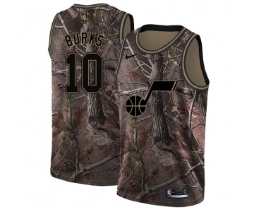 Men's Nike Utah Jazz #10 Alec Burks Swingman Camo Realtree Collection NBA Jersey