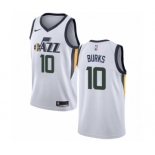 Men's Nike Utah Jazz #10 Alec Burks Swingman NBA Jersey - Association Edition