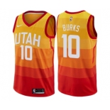 Men's Nike Utah Jazz #10 Alec Burks Swingman Orange NBA Jersey - City Edition