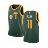 Men's Nike Utah Jazz #11 Dante Exum Green Swingman Jersey - Earned Edition