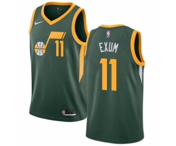 Men's Nike Utah Jazz #11 Dante Exum Green Swingman Jersey - Earned Edition