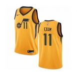 Men's Nike Utah Jazz #11 Dante Exum Swingman Gold NBA Jersey Statement Edition