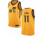 Men's Nike Utah Jazz #11 Dante Exum Swingman Gold NBA Jersey Statement Edition