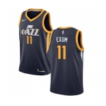 Men's Nike Utah Jazz #11 Dante Exum Swingman Navy Blue Road NBA Jersey - Icon Edition