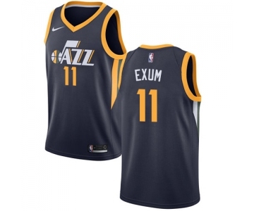 Men's Nike Utah Jazz #11 Dante Exum Swingman Navy Blue Road NBA Jersey - Icon Edition