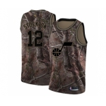 Men's Nike Utah Jazz #12 John Stockton Swingman Camo Realtree Collection NBA Jersey