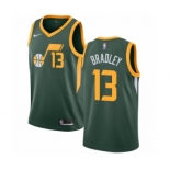 Men's Nike Utah Jazz #13 Tony Bradley Green Swingman Jersey - Earned Edition