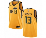 Men's Nike Utah Jazz #13 Tony Bradley Swingman Gold NBA Jersey Statement Edition