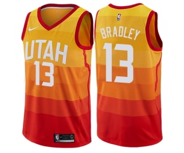 Men's Nike Utah Jazz #13 Tony Bradley Swingman Orange NBA Jersey - City Edition