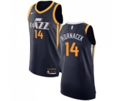 Men's Nike Utah Jazz #14 Jeff Hornacek Authentic Navy Blue Road NBA Jersey - Icon Edition