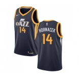 Men's Nike Utah Jazz #14 Jeff Hornacek Swingman Navy Blue Road NBA Jersey - Icon Edition