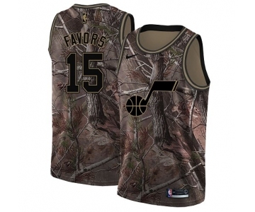 Men's Nike Utah Jazz #15 Derrick Favors Swingman Camo Realtree Collection NBA Jersey