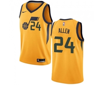 Men's Nike Utah Jazz #24 Grayson Allen Authentic Gold NBA Jersey Statement Edition