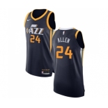 Men's Nike Utah Jazz #24 Grayson Allen Authentic Navy Blue NBA Jersey - Icon Edition