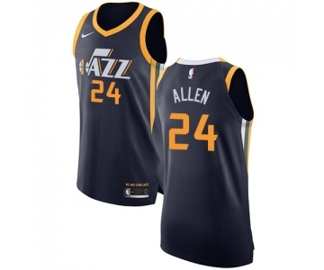 Men's Nike Utah Jazz #24 Grayson Allen Authentic Navy Blue NBA Jersey - Icon Edition