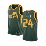 Men's Nike Utah Jazz #24 Grayson Allen Green Swingman Jersey - Earned Edition