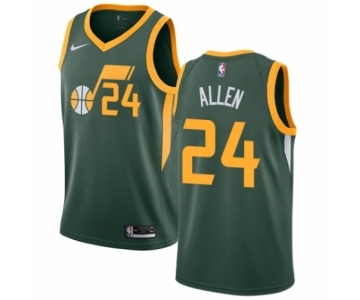 Men's Nike Utah Jazz #24 Grayson Allen Green Swingman Jersey - Earned Edition