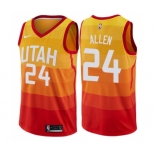 Men's Nike Utah Jazz #24 Grayson Allen Swingman Orange NBA Jersey - City Edition