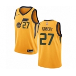 Men's Nike Utah Jazz #27 Rudy Gobert Swingman Gold NBA Jersey Statement Edition