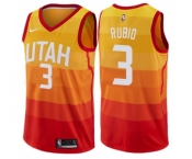 Men's Nike Utah Jazz #3 Ricky Rubio Authentic Orange NBA Jersey - City Edition