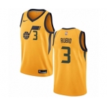 Men's Nike Utah Jazz #3 Ricky Rubio Swingman Gold NBA Jersey Statement Edition