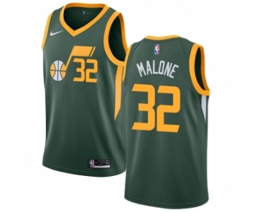 Men's Nike Utah Jazz #32 Karl Malone Green Swingman Jersey - Earned Edition