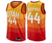 Men's Nike Utah Jazz #44 Pete Maravich Swingman Orange NBA Jersey - City Edition