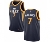 Men's Nike Utah Jazz #7 Pete Maravich Swingman Navy Blue Road NBA Jersey - Icon Edition