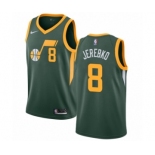 Men's Nike Utah Jazz #8 Jonas Jerebko Green Swingman Jersey - Earned Edition