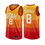 Men's Nike Utah Jazz #8 Jonas Jerebko Swingman Orange NBA Jersey - City Edition