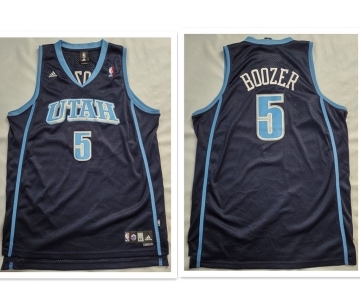 Men's UTAH JAZZ #5 Carlos Boozer Dark Blue ADIDAS SWINGMAN JERSEY