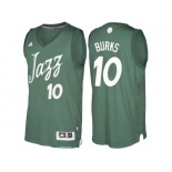 Men's Utah Jazz #10 Alec Burks Green 2016 Christmas Day NBA Swingman Jersey