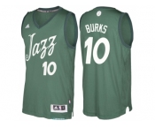 Men's Utah Jazz #10 Alec Burks Green 2016 Christmas Day NBA Swingman Jersey