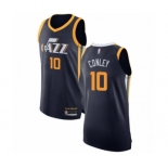 Men's Utah Jazz #10 Mike Conley Authentic Navy Blue Basketball Jersey - Icon Edition