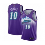 Men's Utah Jazz #10 Mike Conley Swingman Purple Hardwood Classics Basketball Jersey