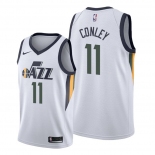 Men's Utah Jazz #11 Conley Swingman White Basketball Jersey - Association Edition