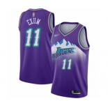 Men's Utah Jazz #11 Dante Exum Authentic Purple Hardwood Classics Basketball Jersey