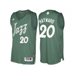 Men's Utah Jazz #20 Gordon Hayward adidas Green 2016 Christmas Day NBA Swingman Jersey