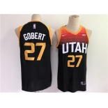 Men's Utah Jazz #27 Rudy Gobert Authentic Black Basketball Jersey - 2020-21 City Edition