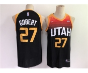 Men's Utah Jazz #27 Rudy Gobert Authentic Black Basketball Jersey - 2020-21 City Edition