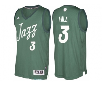 Men's Utah Jazz #3 George Hill Green 2016 Christmas Day NBA Swingman Jersey