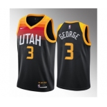 Men's Utah Jazz #3 Keyonte George Black 2023 Draft City Edition Stitched Basketball Jersey