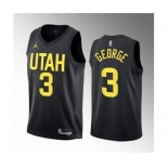 Men's Utah Jazz #3 Keyonte George Black 2023 Draft Statement Edition Stitched Basketball Jersey