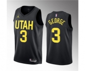 Men's Utah Jazz #3 Keyonte George Black 2023 Draft Statement Edition Stitched Basketball Jersey