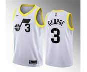 Men's Utah Jazz #3 Keyonte George White 2023 Draft Association Edition Stitched Basketball Jersey