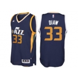 Men's Utah Jazz #33 Boris Diaw adidas Navy Blue New Swingman Road Jersey