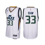 Men's Utah Jazz #33 Boris Diaw adidas White New Swingman Home Jersey