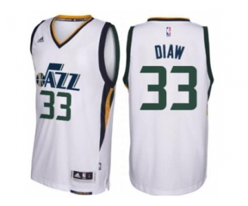 Men's Utah Jazz #33 Boris Diaw adidas White New Swingman Home Jersey